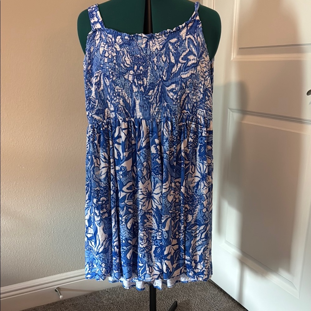 Lilly Pulitzer Blue and White Floral Romper!